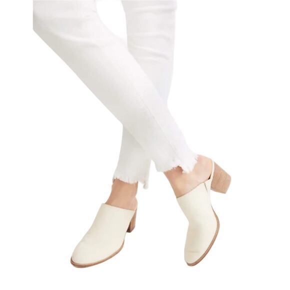 NWT Madewell 10" Hi-Rise Skinny Jeans White Button Fly Frayed Step Hem size 24 - Picture 5 of 16